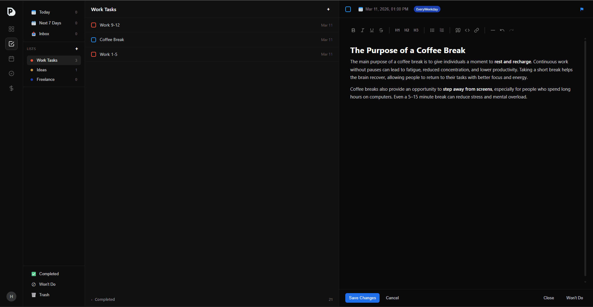 Pursua Task Management